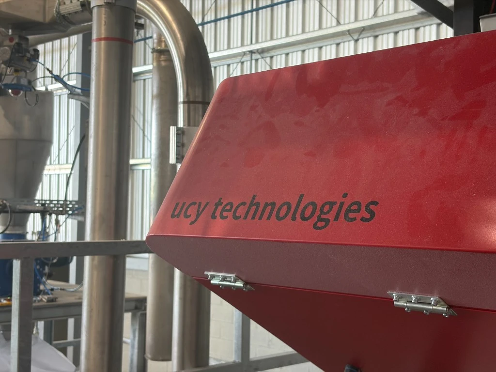 UCY Technologies machine in active production at an industrial recycling facility